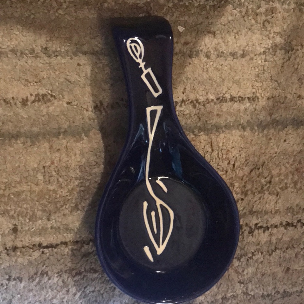 Lillian Vernon cobalt blue spoon rest
